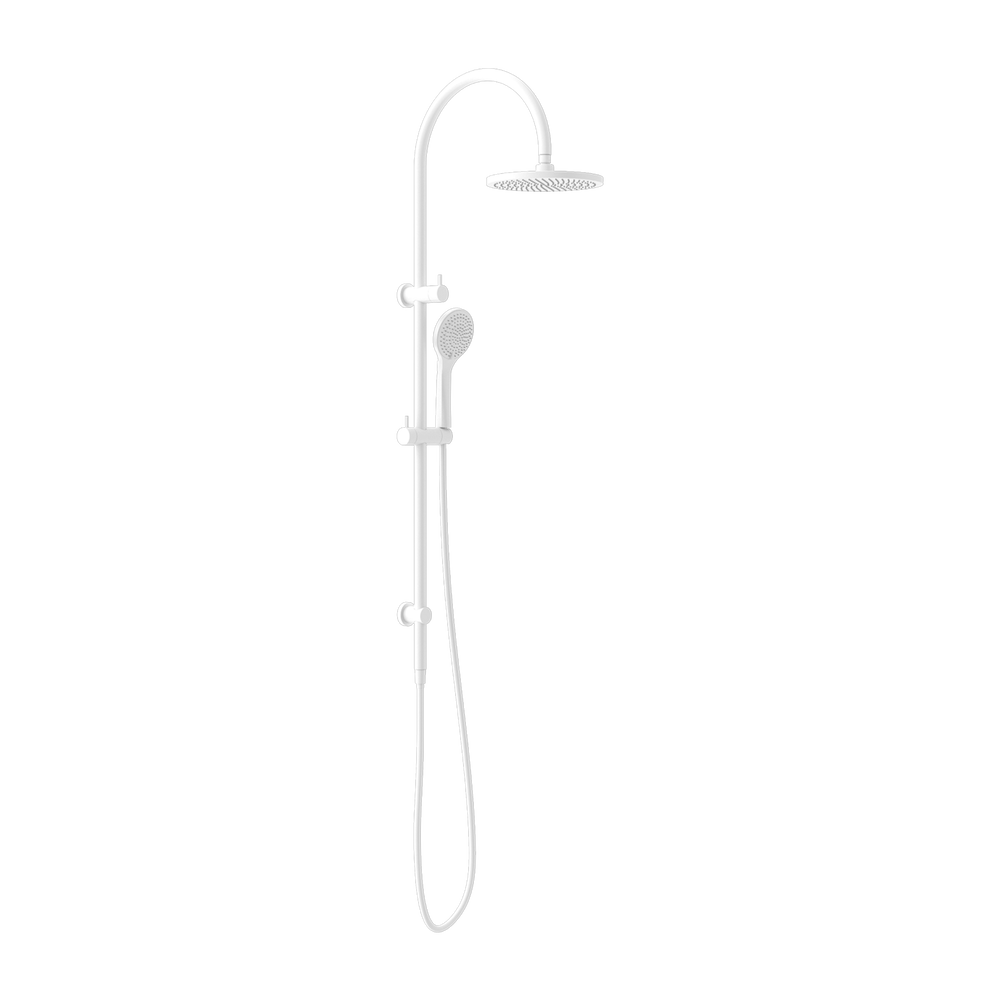 NERO MECCA TWIN SHOWER WITH AIR SHOWER MATTE WHITE