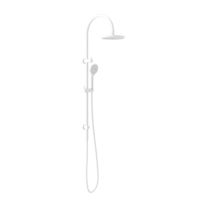 NERO MECCA TWIN SHOWER WITH AIR SHOWER MATTE WHITE