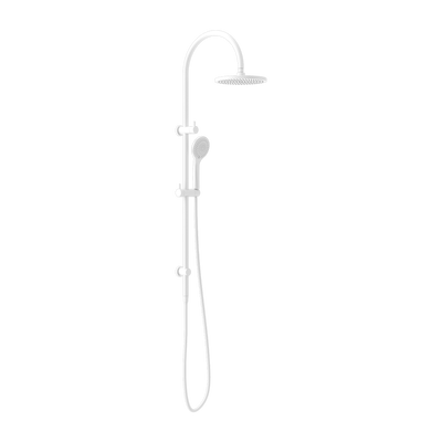 NERO MECCA TWIN SHOWER WITH AIR SHOWER MATTE WHITE