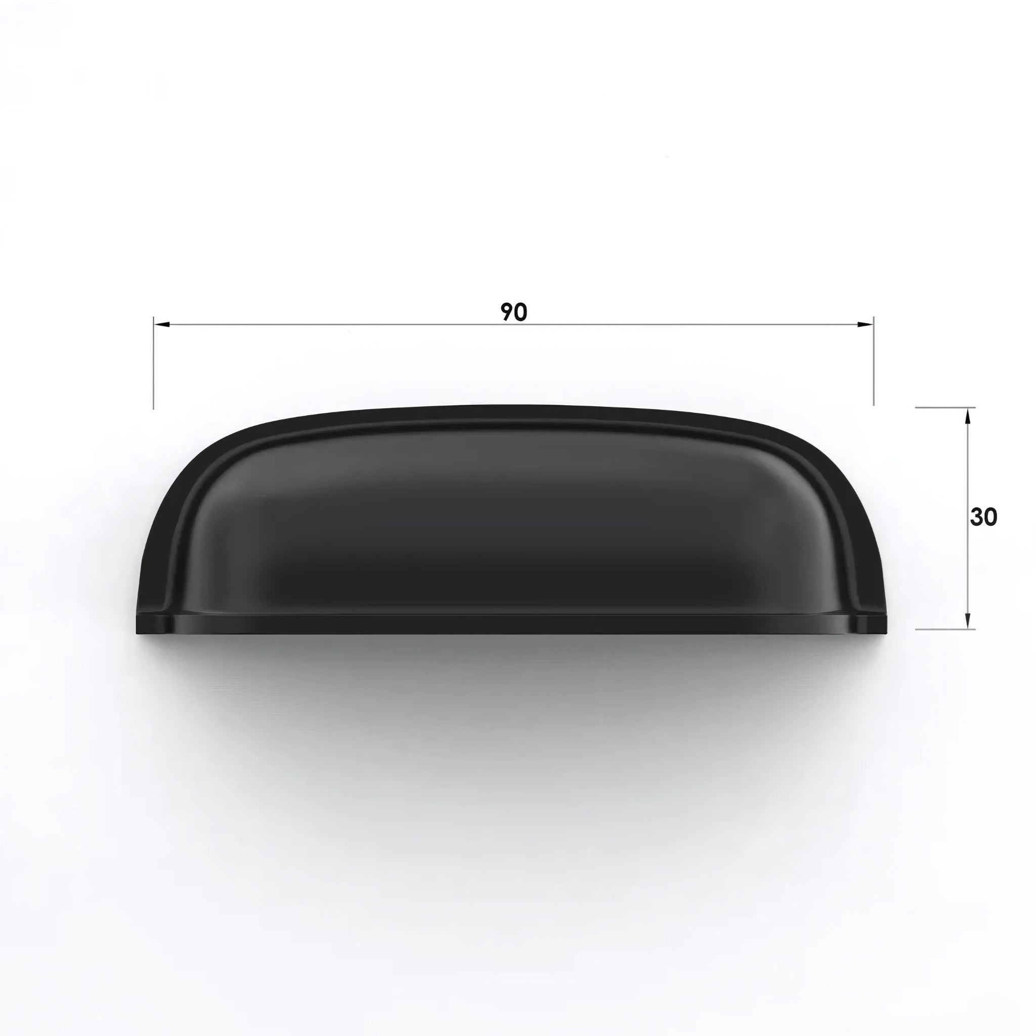 OTTI NEWPORT HANDLE MATTE BLACK 90MM