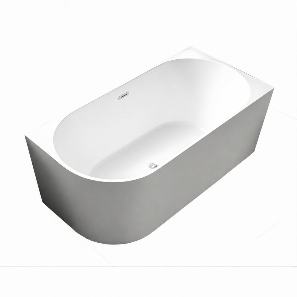 INFINITY NERIDA RIGHT CORNER BATHTUB WITH OVERFLOW MATTE WHITE (MULTIPLE SIZES AVAILABLE)