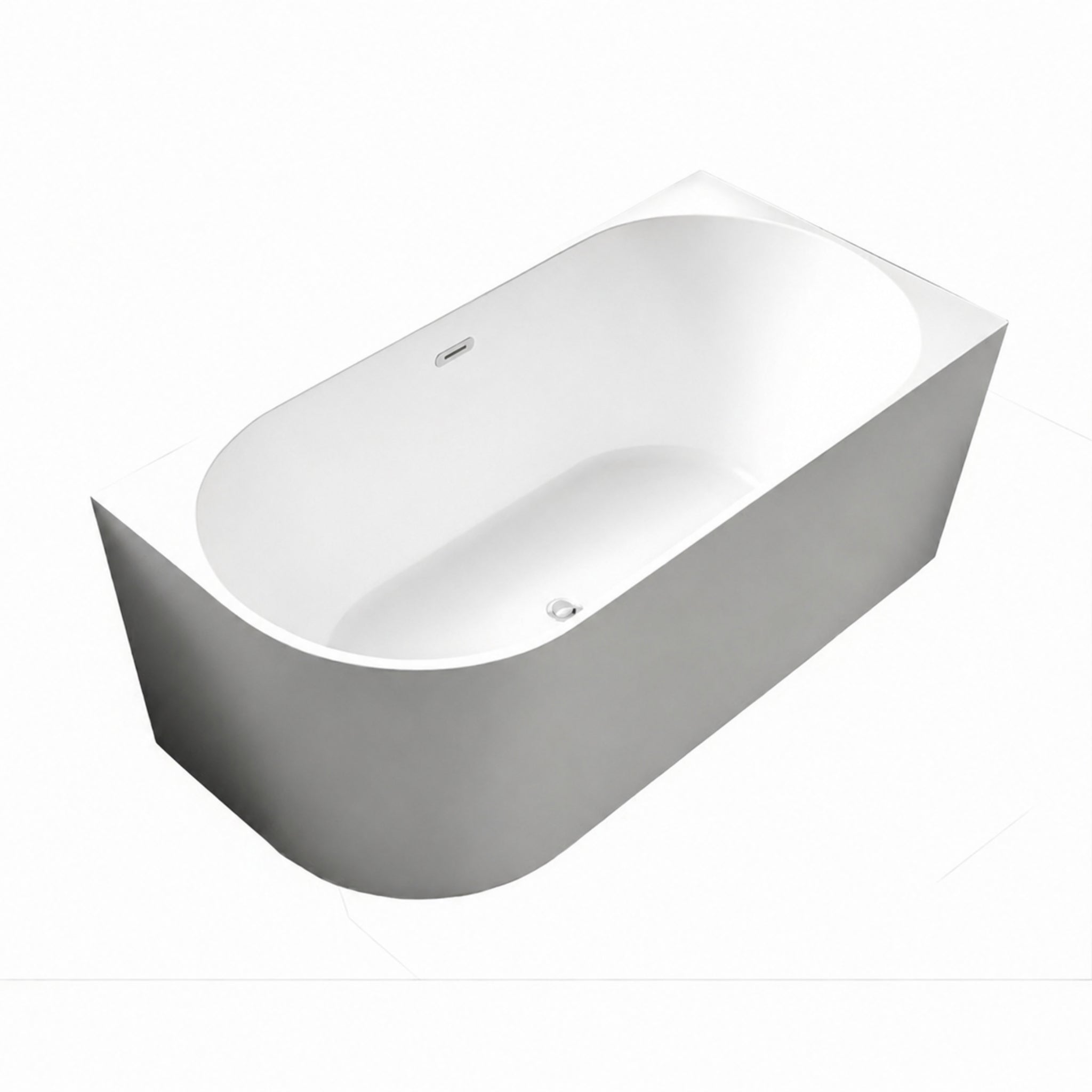 INFINITY NERIDA RIGHT CORNER BATHTUB WITH OVERFLOW MATTE WHITE (MULTIPLE SIZES AVAILABLE)