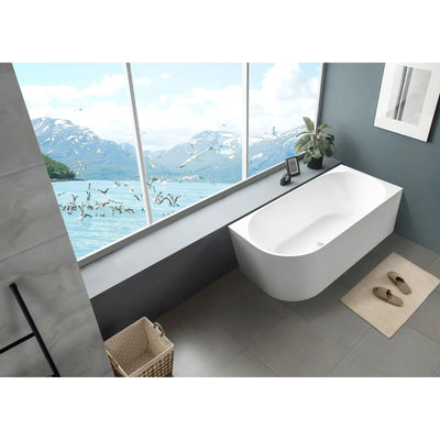 INFINITY NERIDA RIGHT CORNER BATHTUB GLOSS WHITE (MULTIPLE SIZES AVAILABLE)