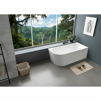 INFINITY NERIDA RIGHT CORNER BATHTUB MATTE WHITE (MULTIPLE SIZES AVAILABLE)