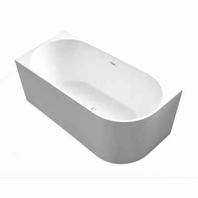 INFINITY NERIDA LEFT CORNER BATHTUB WITH OVERFLOW MATTE WHITE (MULTIPLE SIZES AVAILABLE)