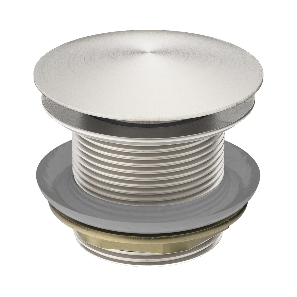 NERO BATH POP-UP PLUG WITH REMOVABLE WASTE NO OVERFLOW 40MM BRUSHED NICKEL
