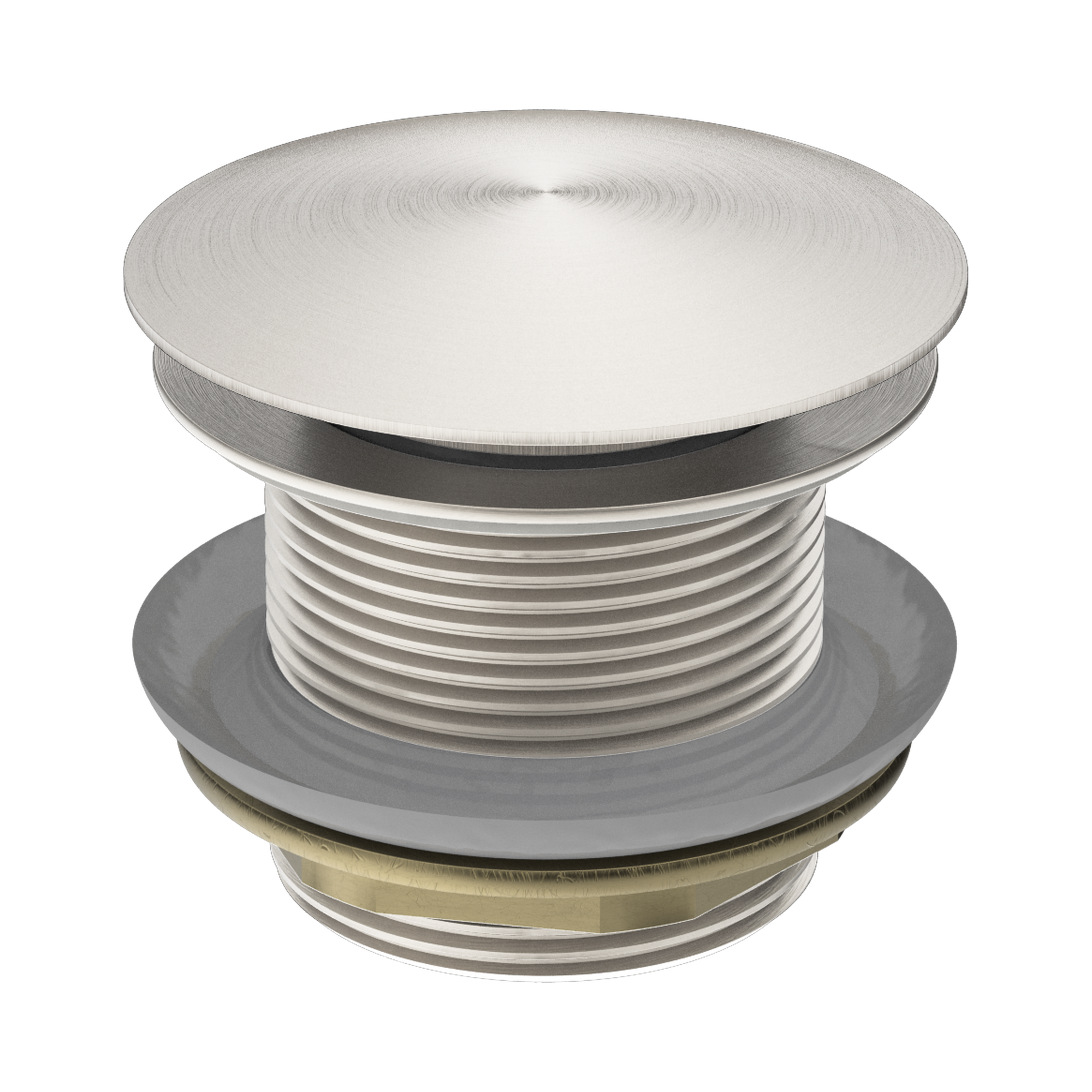 NERO BATH POP-UP PLUG WITH REMOVABLE WASTE NO OVERFLOW 40MM BRUSHED NICKEL