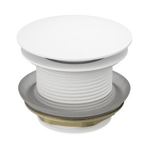 NERO BATH POP-UP PLUG WITH REMOVABLE WASTE NO OVERFLOW 40MM MATTE WHITE