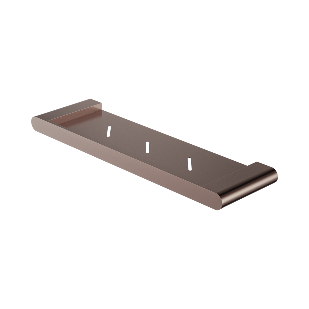 NERO BIANCA METAL SHOWER SHELF 423MM BRUSHED BRONZE