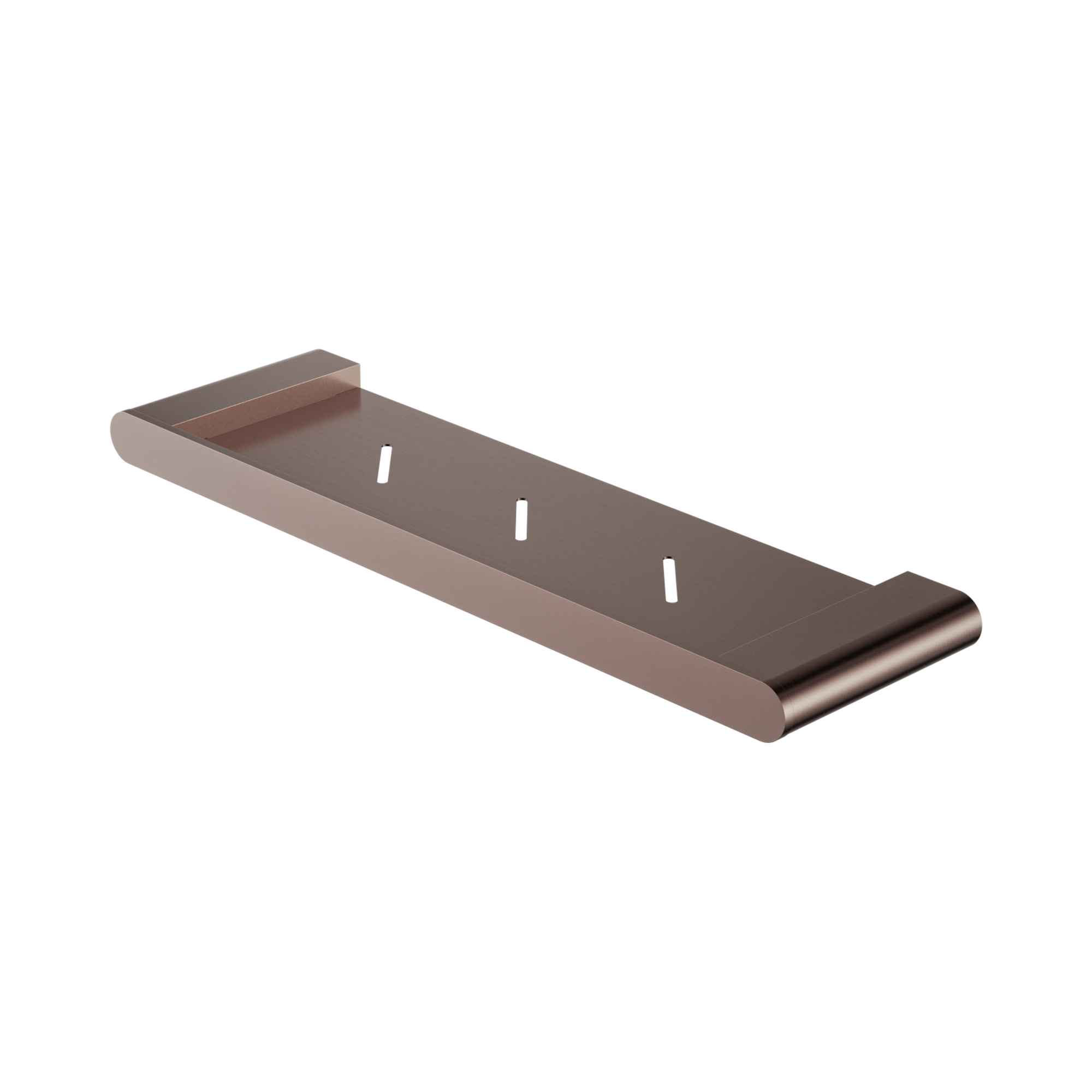 NERO BIANCA METAL SHOWER SHELF 423MM BRUSHED BRONZE