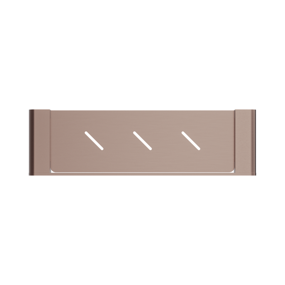 NERO BIANCA METAL SHOWER SHELF 423MM BRUSHED BRONZE