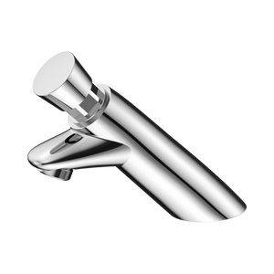 NERO COMMERCIAL SS316 TIMEFLOW PUSH BUTTON PILLAR TAP 128MM CHROME