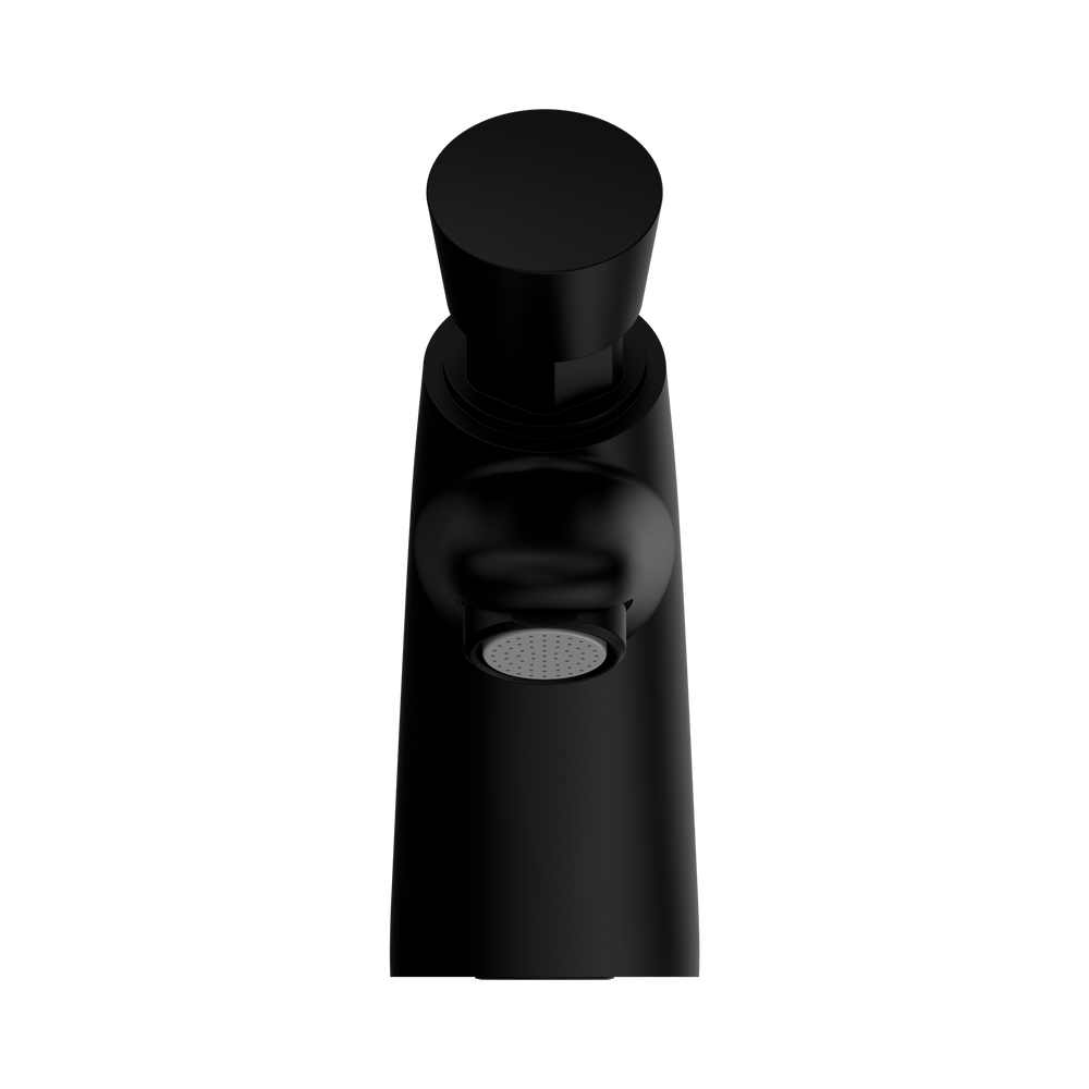 NERO COMMERCIAL SS316 TIMEFLOW PUSH BUTTON PILLAR TAP 128MM PVD BLACK
