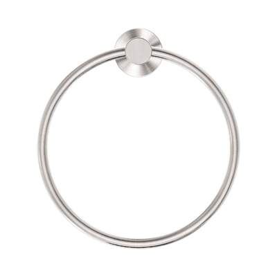 NERO DOLCE II HAND TOWEL RING 203MM BRUSHED NICKEL