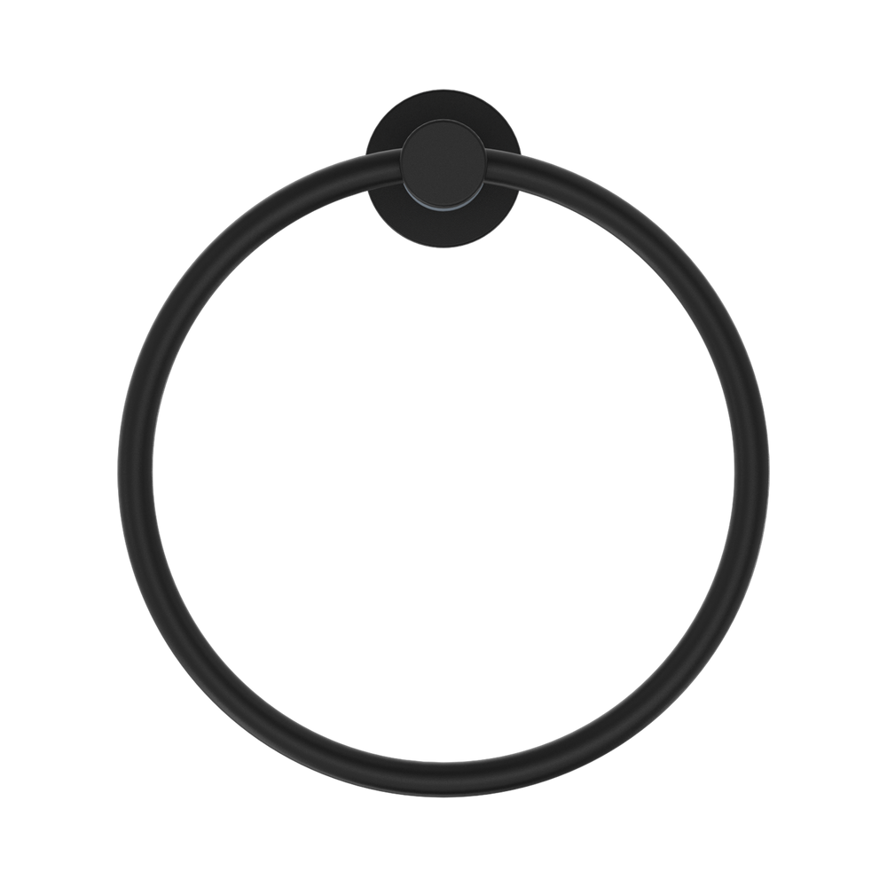 NERO DOLCE II HAND TOWEL RING 203MM MATTE BLACK