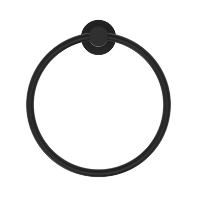 NERO DOLCE II HAND TOWEL RING 203MM MATTE BLACK