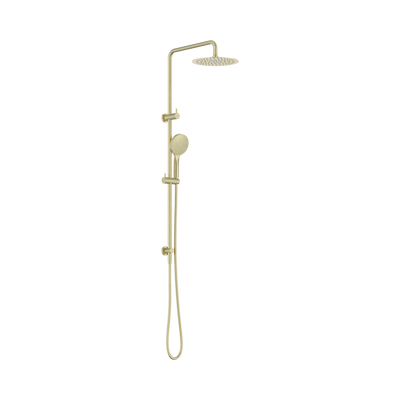 NERO DOLCE II LEAD FREE ROUND TWIN SHOWER 1116MM BRUSHED GOLD