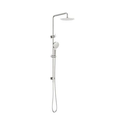 NERO DOLCE II LEAD FREE ROUND TWIN SHOWER 1116MM BRUSHED NICKEL