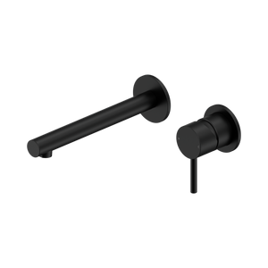 NERO DOLCE II WALL BASIN / BATH MIXER SEPARATE BACK PLATE 206MM MATTE BLACK