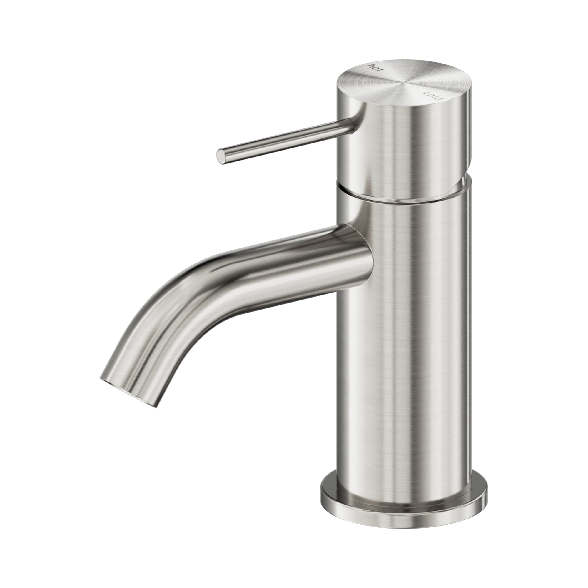 NERO MECCA LEAD FREE MINI BASIN MIXER 138MM BRUSHED NICKEL