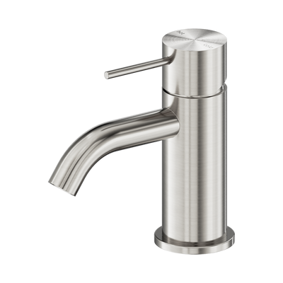 NERO MECCA LEAD FREE MINI BASIN MIXER 138MM BRUSHED NICKEL