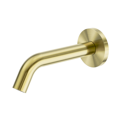 NERO MECCA LEAD FREE WALL MOUNT SENSOR SPOUT 197MM BRUSHED GOLD