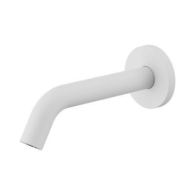 NERO MECCA LEAD FREE WALL MOUNT SENSOR SPOUT 197MM MATTE WHITE