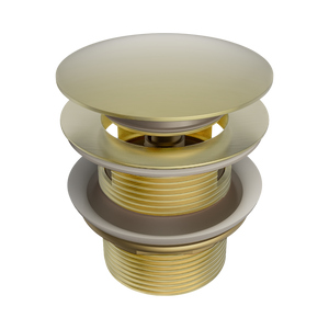 NERO POP UP BATH WASTE WITH OVERFLOW 40MM BRUSHED GOLD