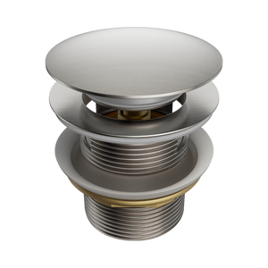 NERO POP UP BATH WASTE WITH OVERFLOW 40MM BRUSHED NICKEL