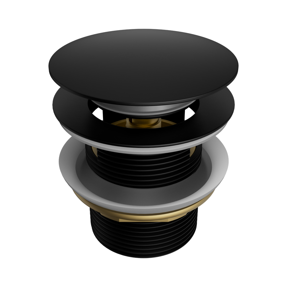 NERO POP UP BATH WASTE WITH OVERFLOW 40MM MATTE BLACK