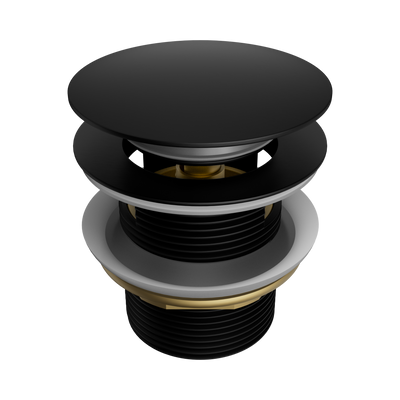 NERO POP UP BATH WASTE WITH OVERFLOW 40MM MATTE BLACK