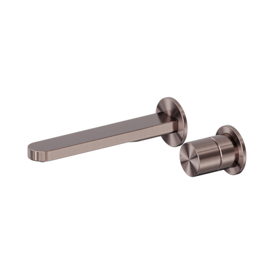 NERO PURE LEAD FREE PROGRESSIVE WALL BASIN / BATH MIXER SEPARATE BACK PLATE 203MM BRUSHED BRONZE