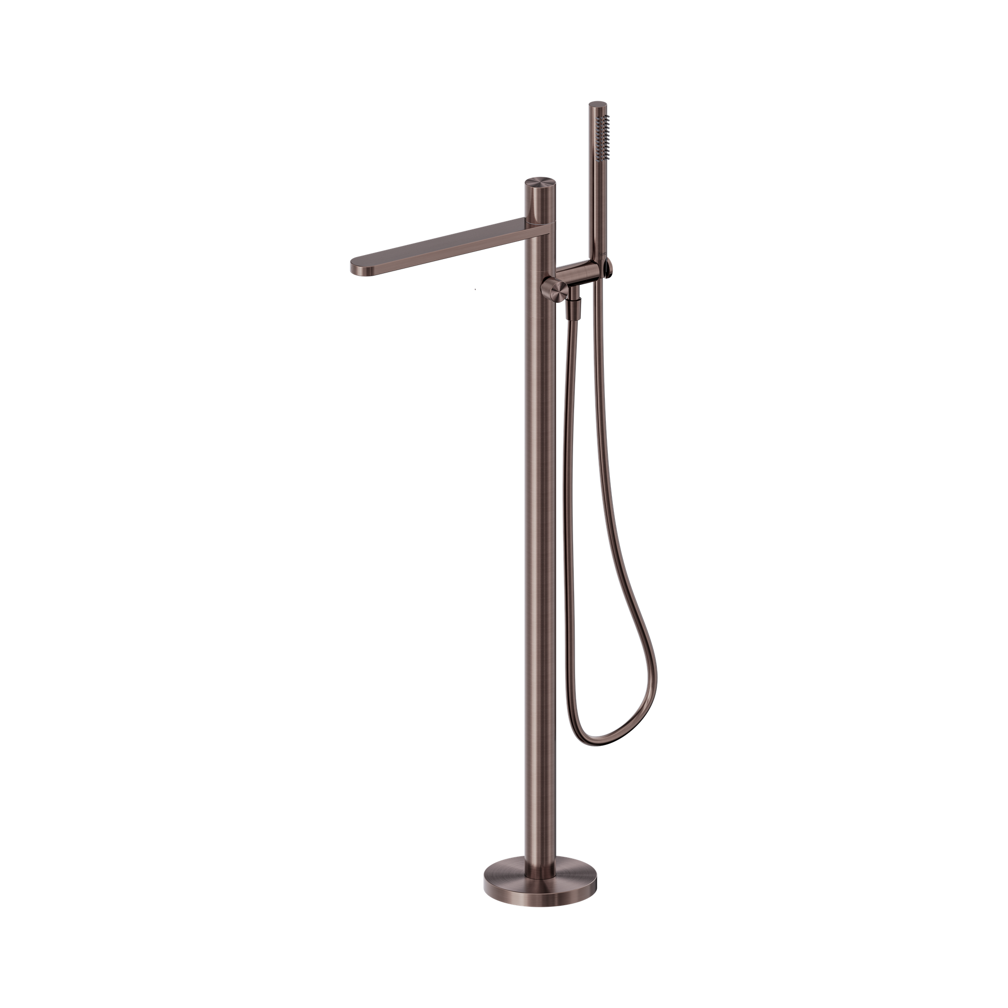NERO PURE PROGRESSIVE FREESTANDING BATH MIXER WITH HAND SHOWER 1156MM BRUSHED BRONZE