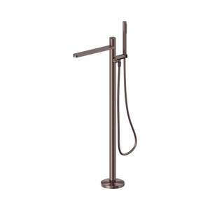 NERO PURE PROGRESSIVE FREESTANDING BATH MIXER WITH HAND SHOWER 1156MM BRUSHED BRONZE