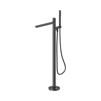 NERO PURE PROGRESSIVE FREESTANDING BATH MIXER WITH HAND SHOWER 1156MM GRAPHITE