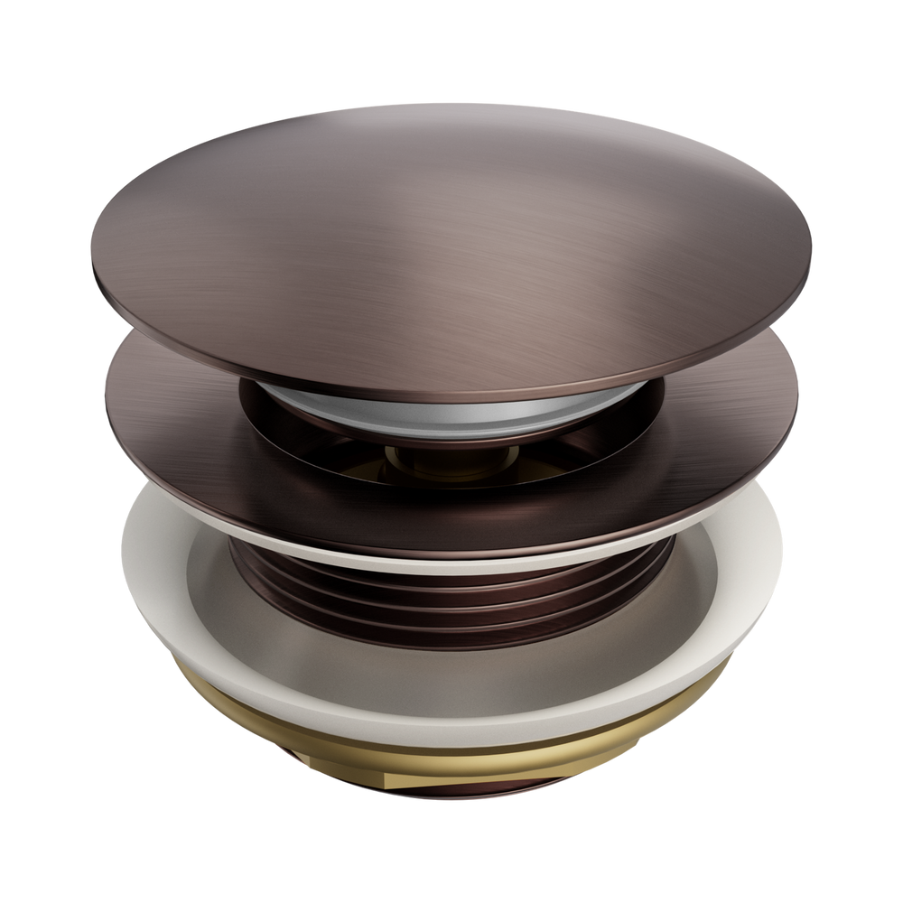 NERO SHORT POP UP BATH WASTE WITHOUT OVERFLOW 40MM BRUSHED BRONZE