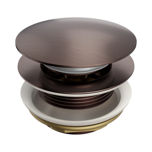 NERO SHORT POP UP BATH WASTE WITHOUT OVERFLOW 40MM BRUSHED BRONZE