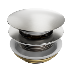 NERO SHORT POP UP BATH WASTE WITHOUT OVERFLOW 40MM BRUSHED NICKEL
