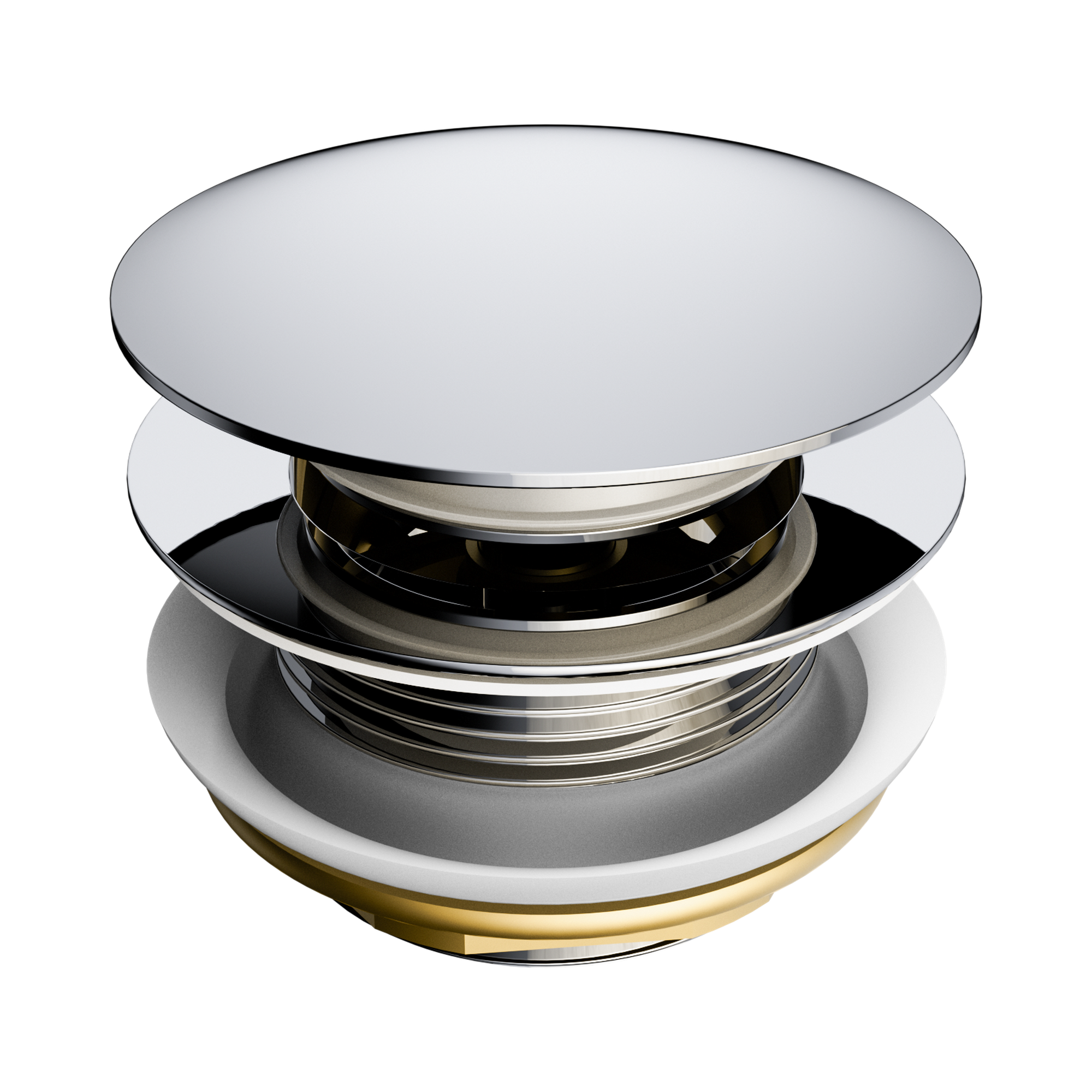 NERO SHORT POP UP BATH WASTE WITHOUT OVERFLOW 40MM CHROME