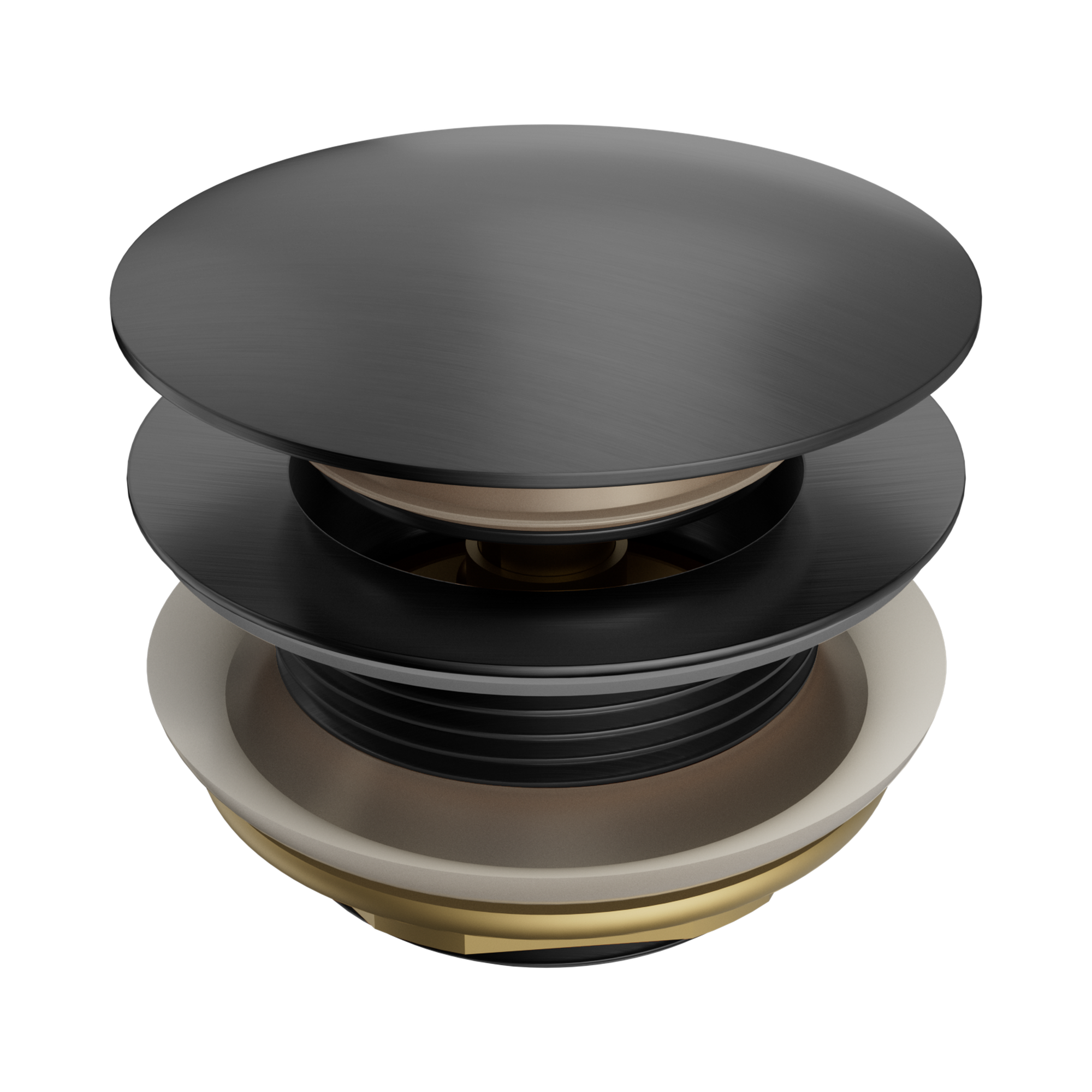 NERO SHORT POP UP BATH WASTE WITHOUT OVERFLOW 40MM GUN METAL