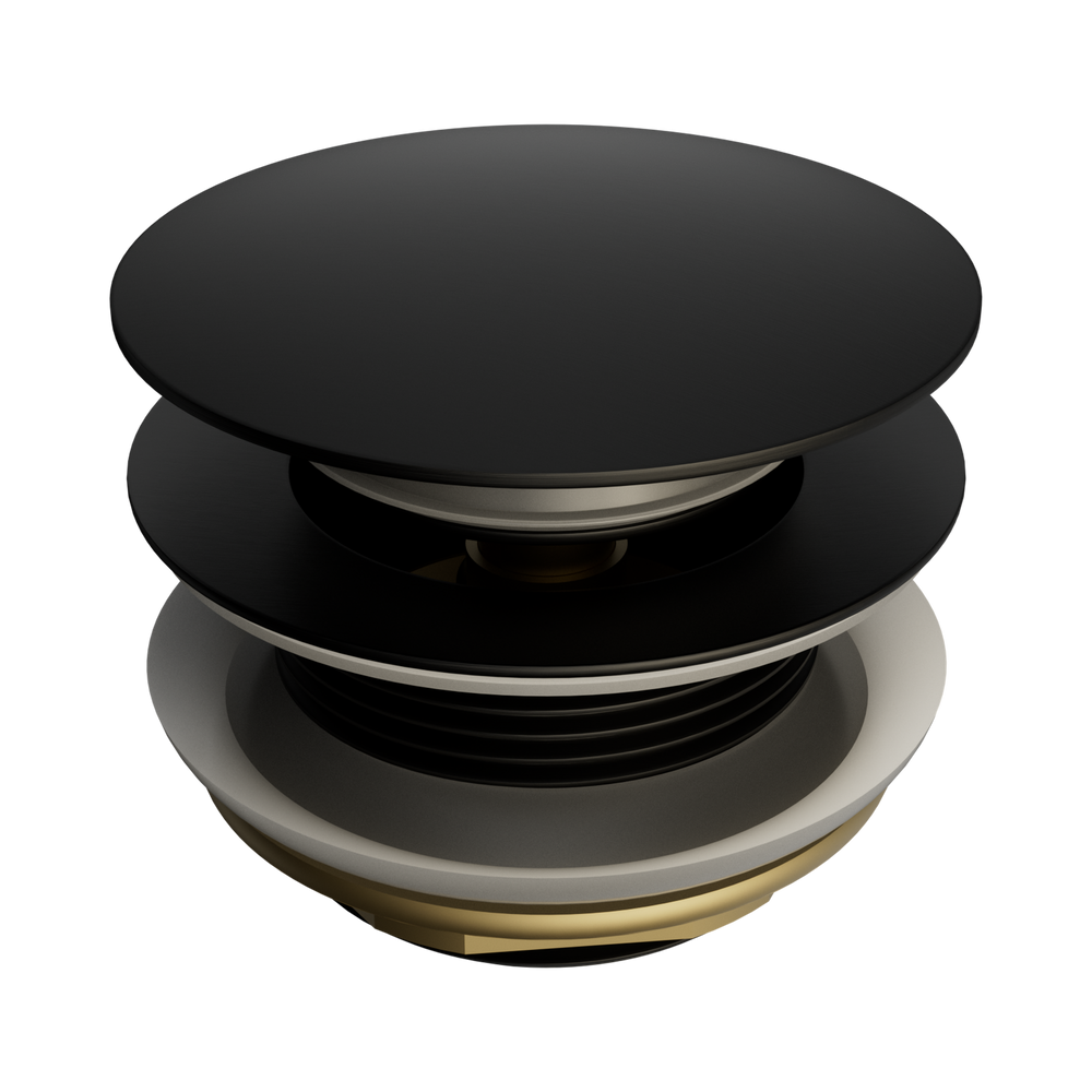 NERO SHORT POP UP BATH WASTE WITHOUT OVERFLOW 40MM MATTE BLACK