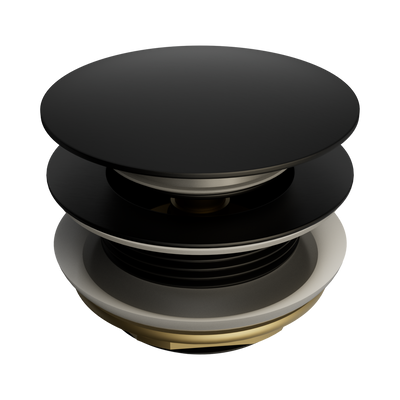 NERO SHORT POP UP BATH WASTE WITHOUT OVERFLOW 40MM MATTE BLACK