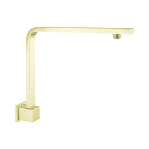 NERO SQUARE SWIVEL SHOWER ARM 350MM BRUSHED GOLD