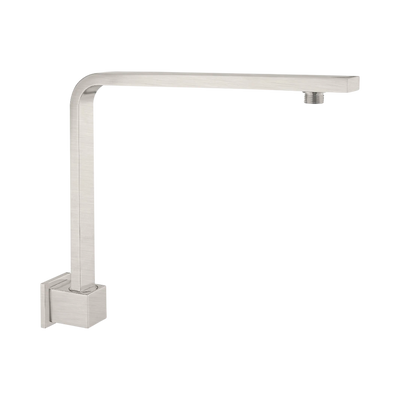 NERO SQUARE SWIVEL SHOWER ARM 350MM BRUSHED NICKEL
