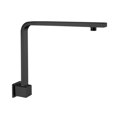 NERO SQUARE SWIVEL SHOWER ARM 350MM MATTE BLACK
