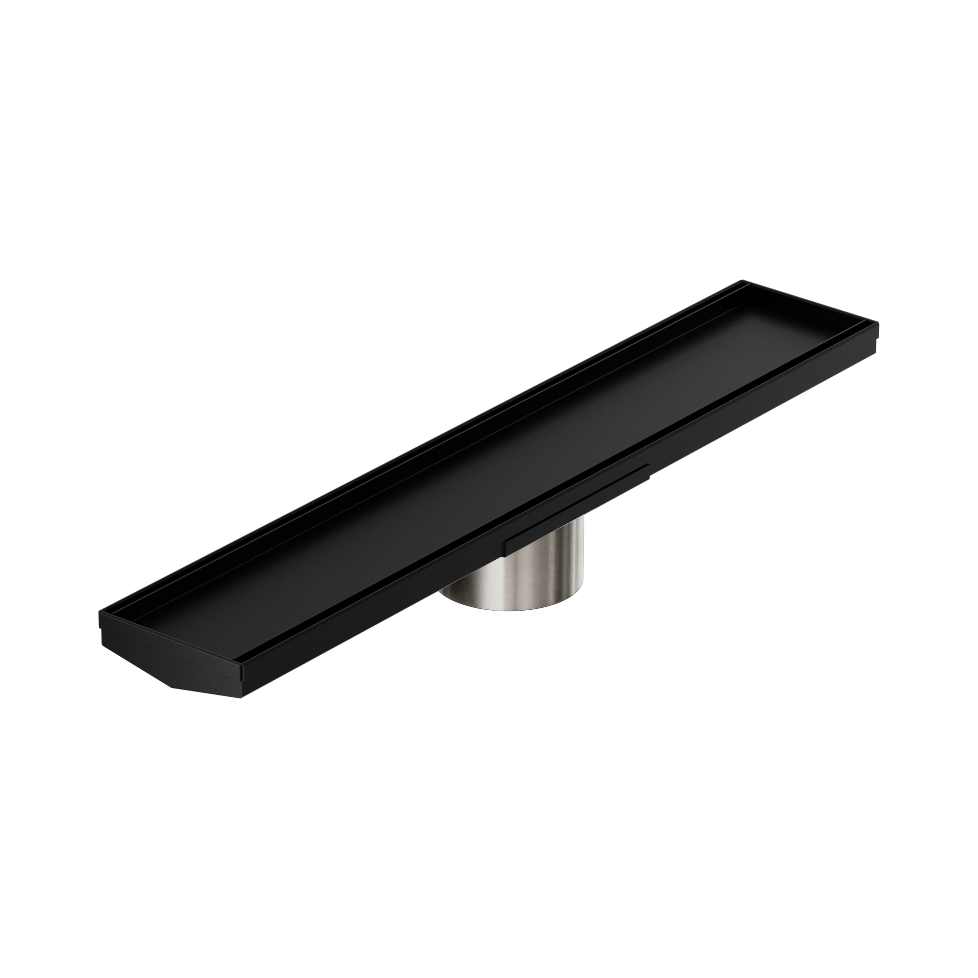 NERO V CHANNEL TILE INSERT FLOOR GRATE 600MM MATTE BLACK (AVAILABLE IN 90MM AND 80MM OUTLET)