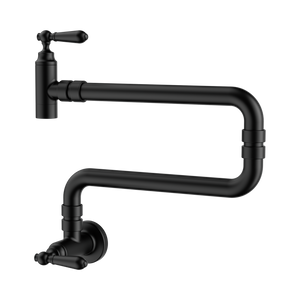 NERO YORK WALL MOUNTED POT FILLER 300MM MATTE BLACK