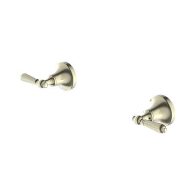 NERO YORK WALL TOP ASSEMBLIES WITH METAL LEVER AGED BRASS
