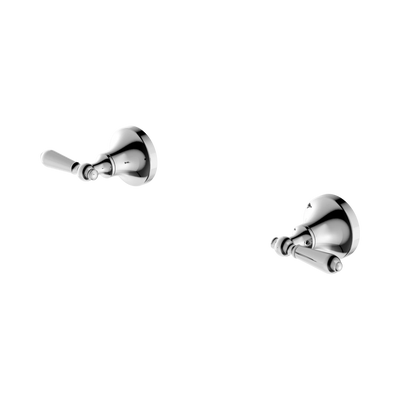 NERO YORK WALL TOP ASSEMBLIES WITH METAL LEVER CHROME