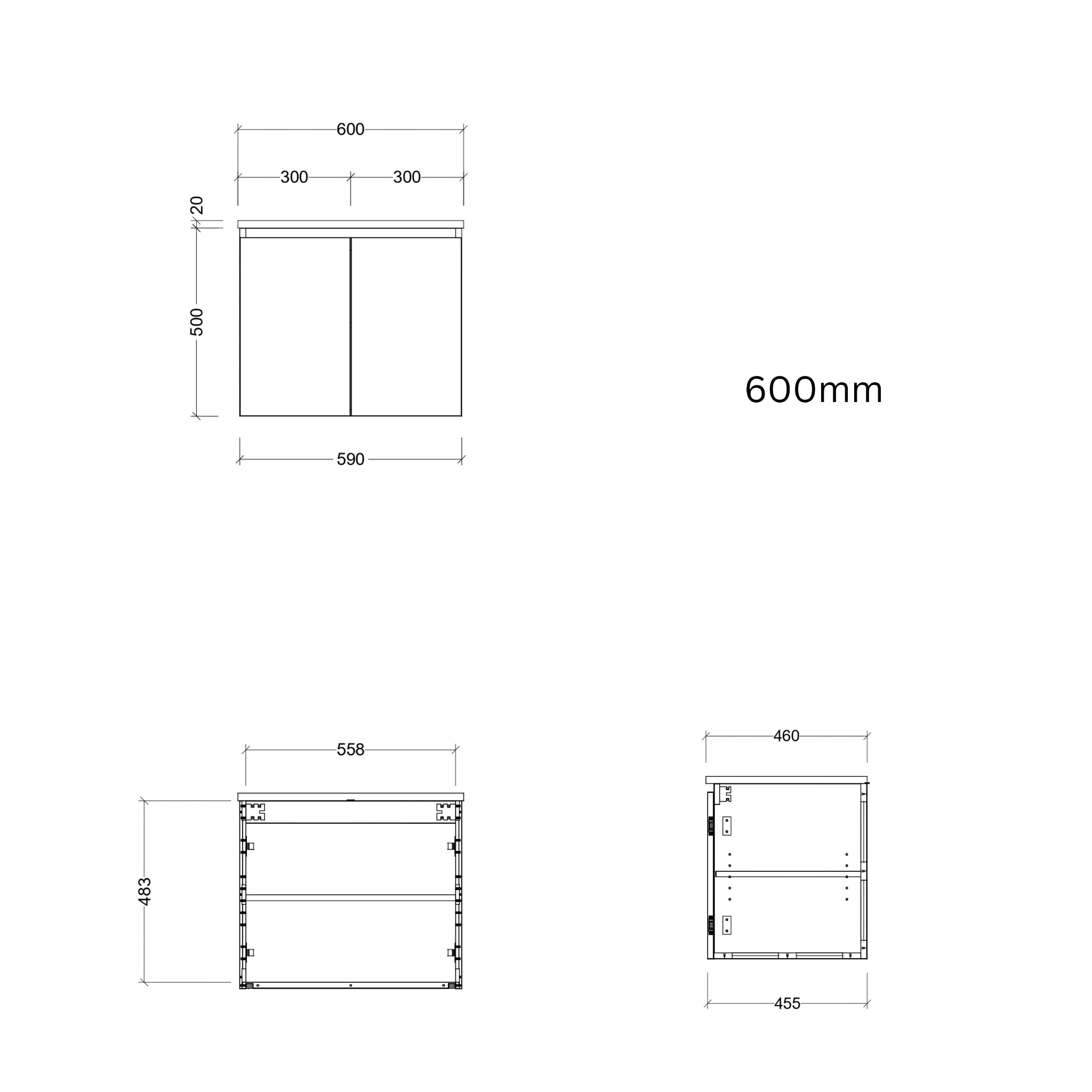 TIMBERLINE NEVADA CUSTOM WALL HUNG VANITY (ALL SIZING)